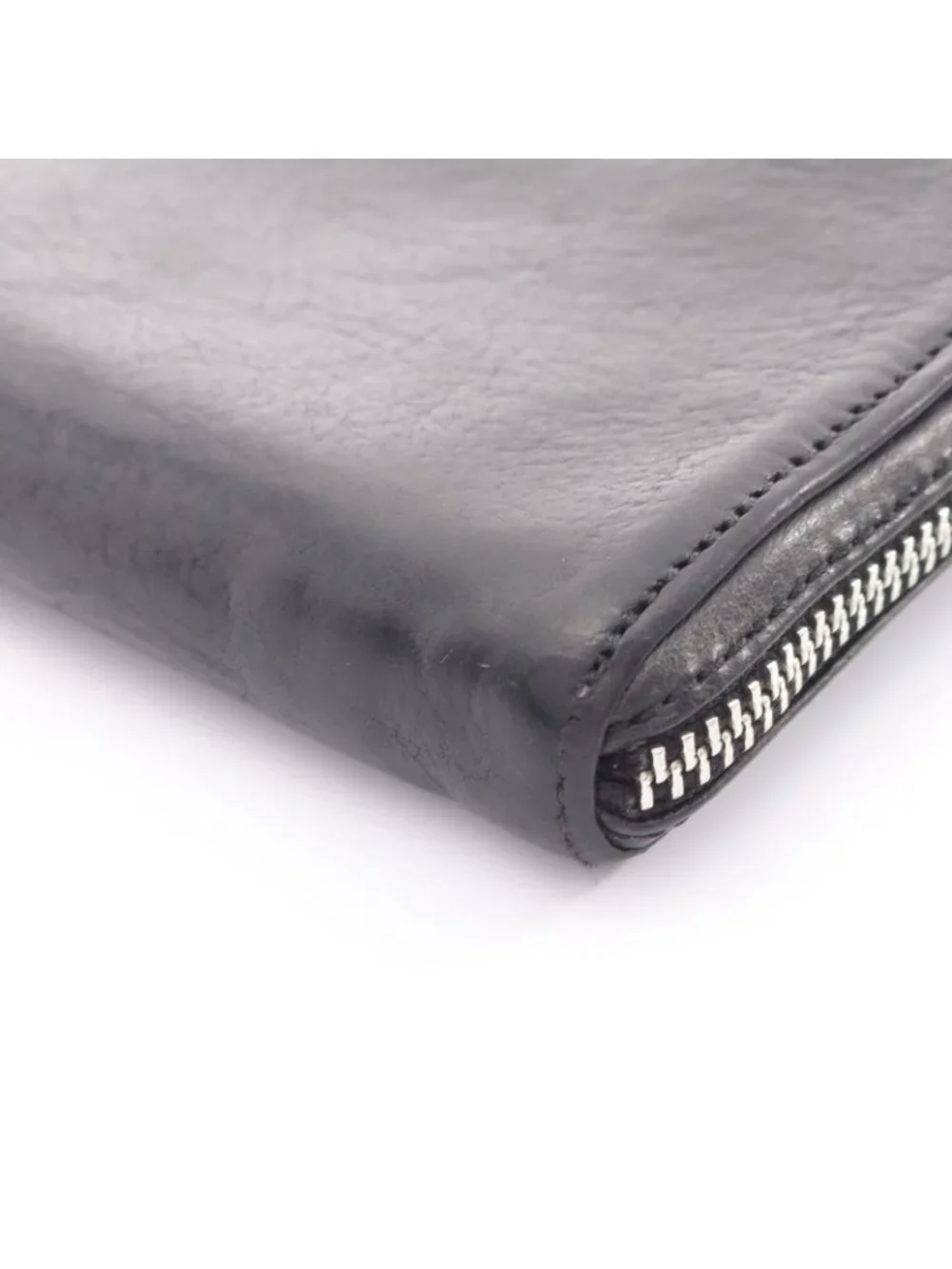 Chrome Hearts Round Wallet Dagger Zip Leather Plain Zip Around
